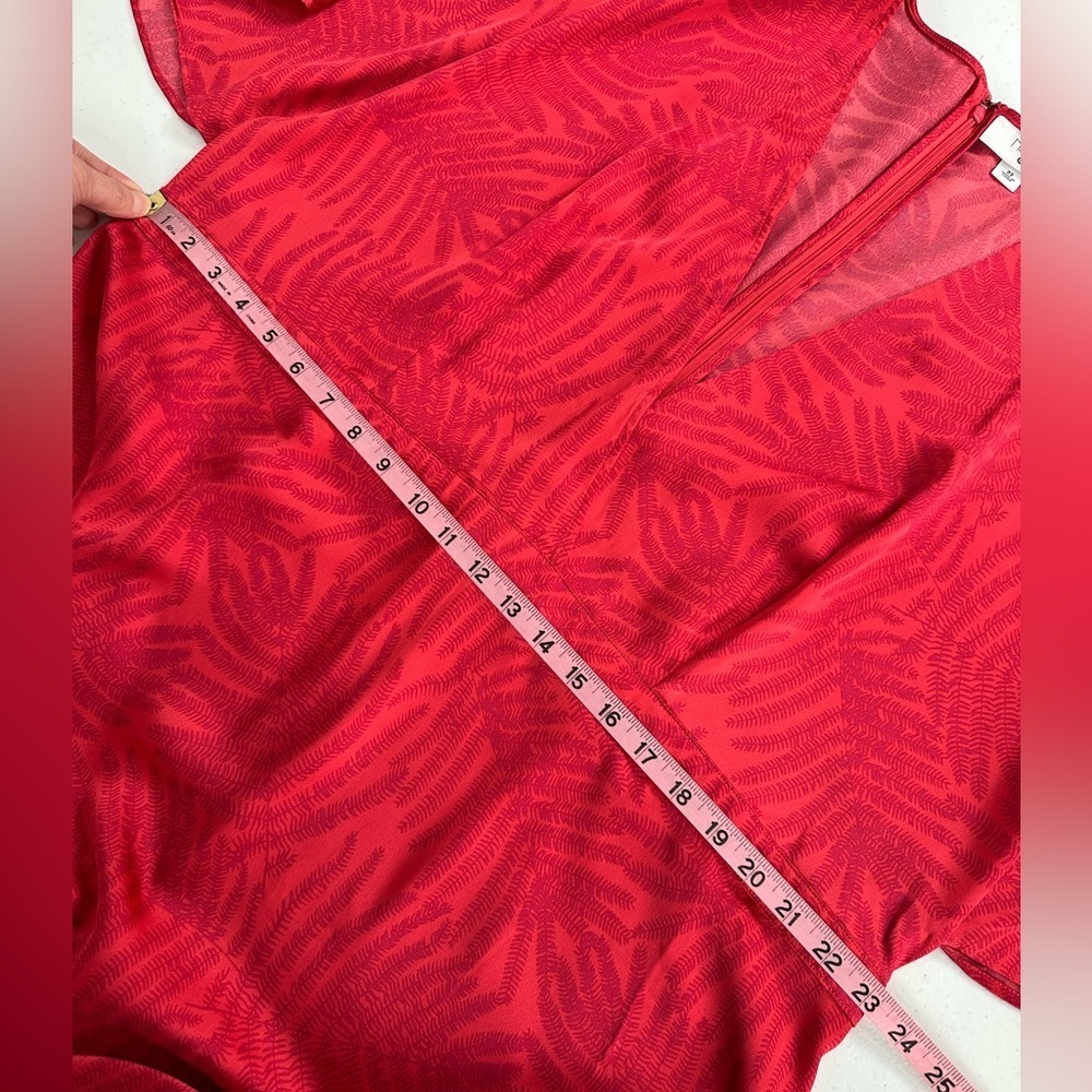 Fe Noel X Target Palm Leaf Contrast Print Flutter Sleeve Maxi Dress Plus Size 22 - Picture 7 of 12